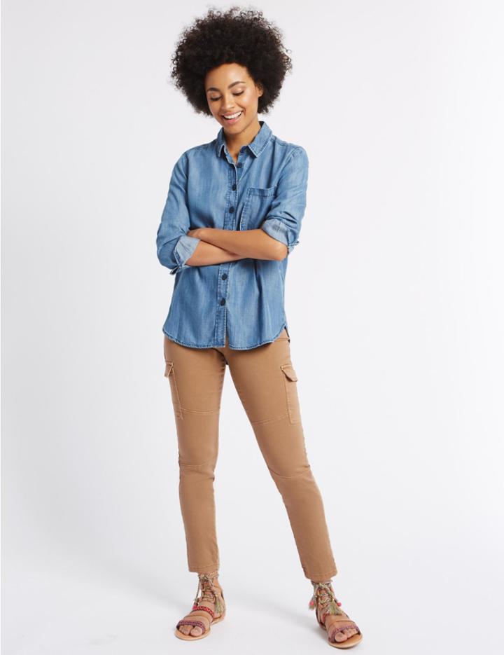 Marks & Spencer Cargo Skinny Trousers Camel