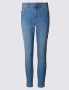 Marks & Spencer High Rise Skinny Leg Jeans Medium Indigo