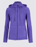 Marks & Spencer Hooded Fleece Jacket Purple