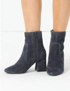Marks & Spencer Corduroy Flared Block Heel Ankle Boots