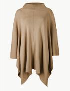 Marks & Spencer Ribbed Split Front Wrap Natural Mix
