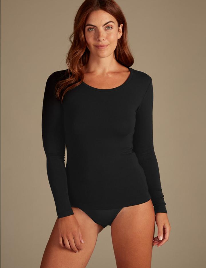 Marks & Spencer Heatgen Plus&trade; Thermal Longline Top Black