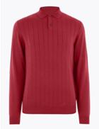 Marks & Spencer Supima Cotton Knitted Polo Shirt Red