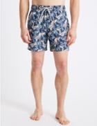 Marks & Spencer Printed Quick Dry Swim Shorts Light Indigo