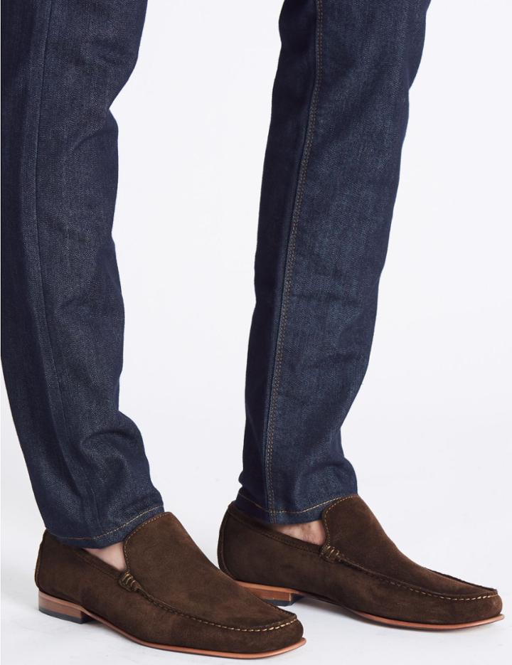 Marks & Spencer Suede Slip-on Loafers With Stain Resistance Navy