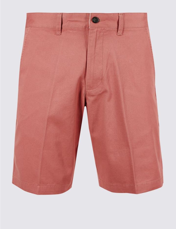 Marks & Spencer Pure Cotton Shorts Soft Coral