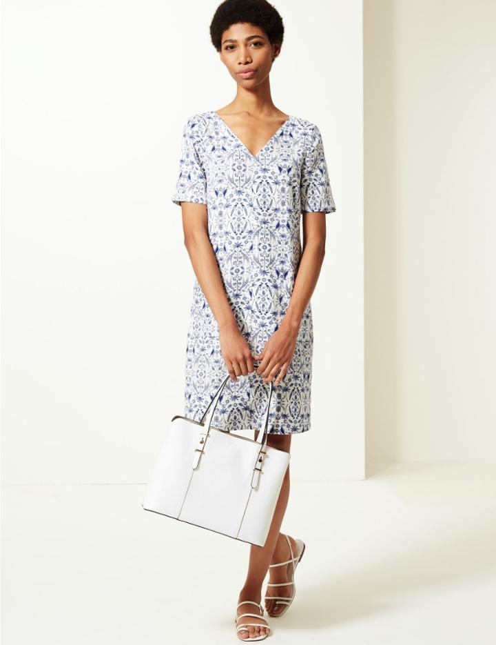 Marks & Spencer Soft Stud Tote Bag White/white
