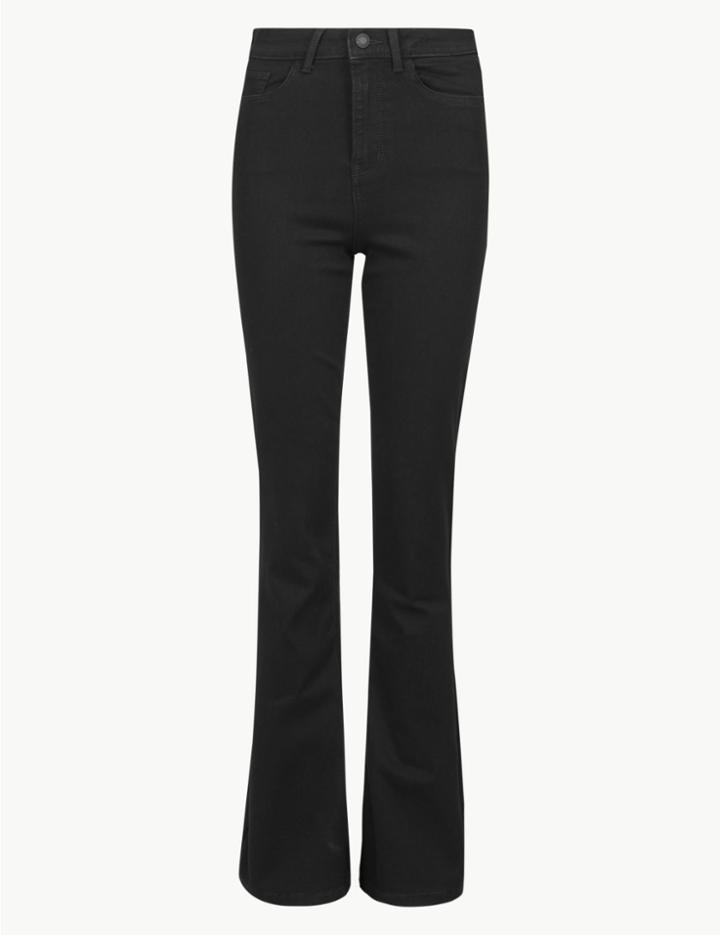 Marks & Spencer Mid Rise Slim Leg Ankle Grazer Jeans Black