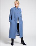 Marks & Spencer Wool Blend Coat Prussian