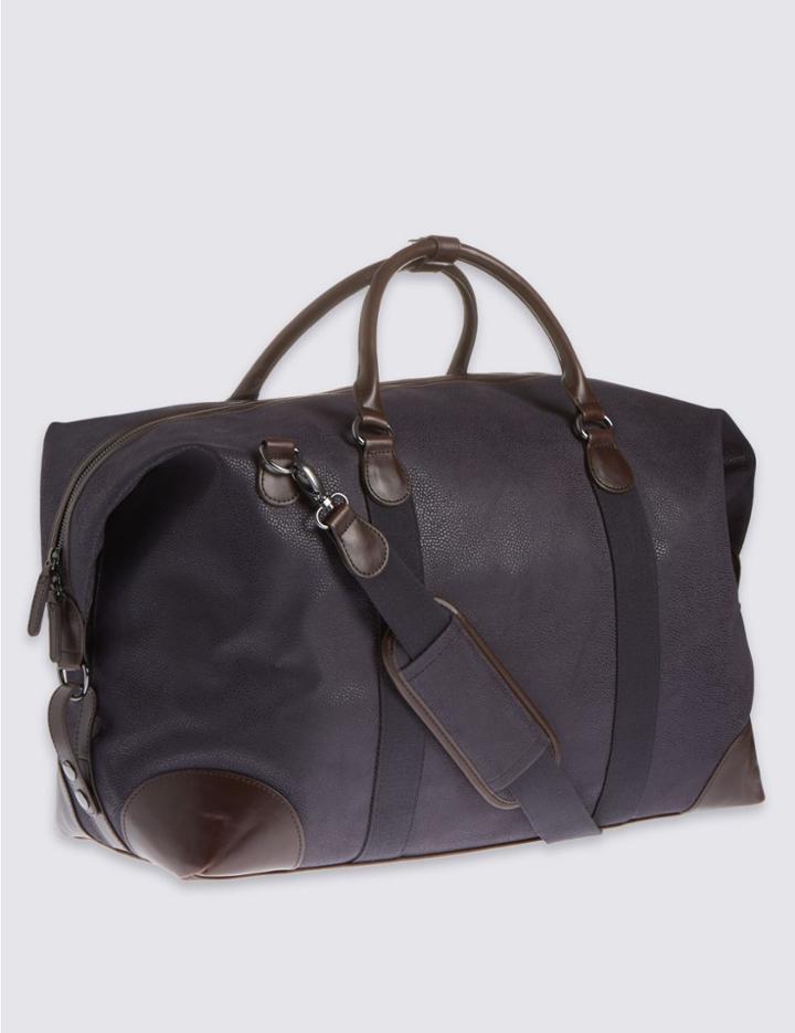 Marks & Spencer Flocked Holdall Bag Navy