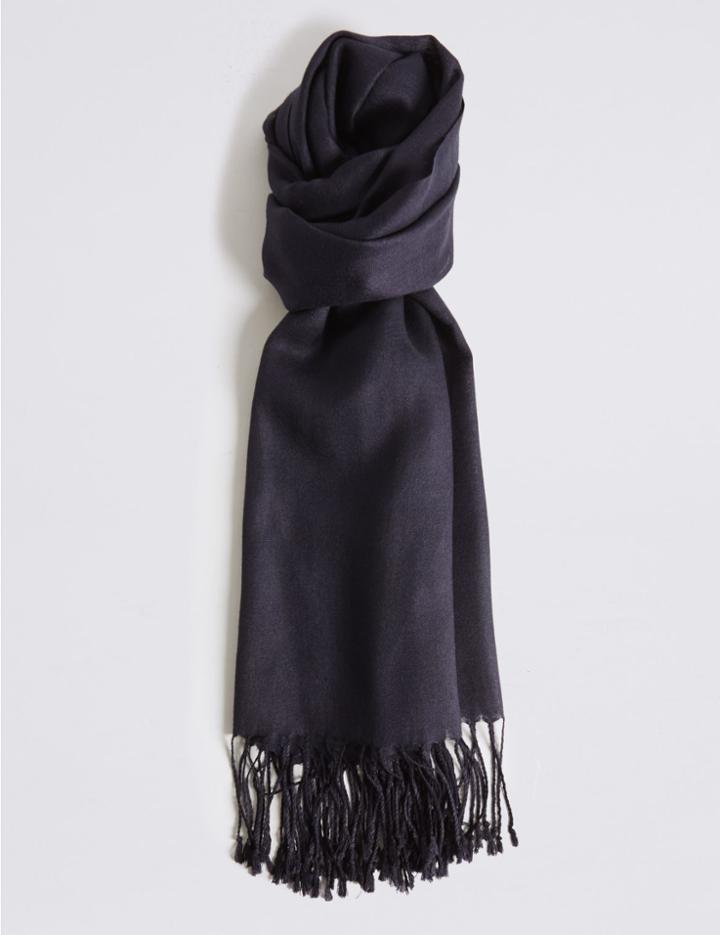 Marks & Spencer Pashminetta Scarf Dark Navy
