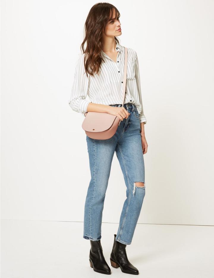 Marks & Spencer Faux Leather Cross Body Bag Blush