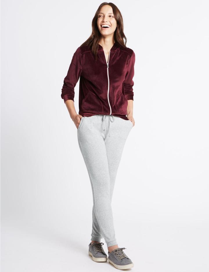 Marks & Spencer Drawstring Joggers Grey Mix