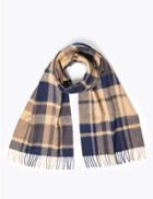 Marks & Spencer Merino Wool Checked Scarf