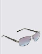 Marks & Spencer Double Bridge Rectangular Frame Sunglasses Gunmetal