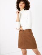 Marks & Spencer Suede Stretch Mini Skirt Copper