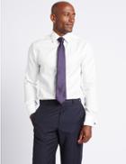Marks & Spencer Slim Fit Classic Collar Double Cuff Shirt White