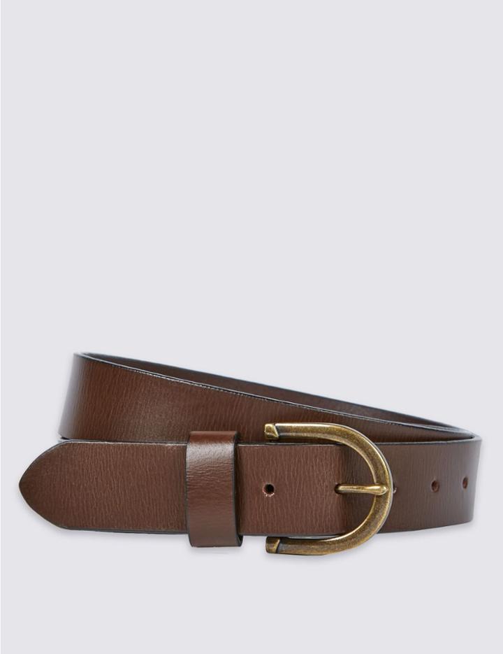 Marks & Spencer Leather Core Jeans Hip Belt Dark Chocolate