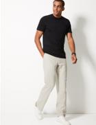 Marks & Spencer Linen Blend Trousers Light Stone