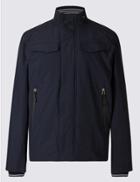 Marks & Spencer Fleece Bomber Jacket With Stormwear&trade; Dark Navy