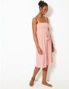 Marks & Spencer Shirred Slip Beach Dress Pink