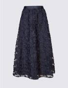 Marks & Spencer Jacquard Lace Full Skirt Navy