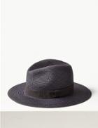 Marks & Spencer Luxury Panama Hat Made By Christys' Navy