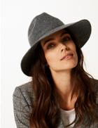 Marks & Spencer Pure Wool Fedora Hat Grey