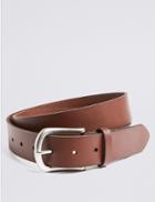 Marks & Spencer Leather Buckle Casual Belt Brown