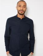 Marks & Spencer Slim Fit Oxford Shirt With Stretch Navy