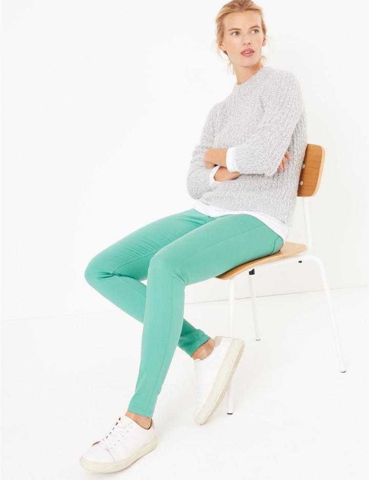 Marks & Spencer High Waisted Super Skinny Jeggings Jade