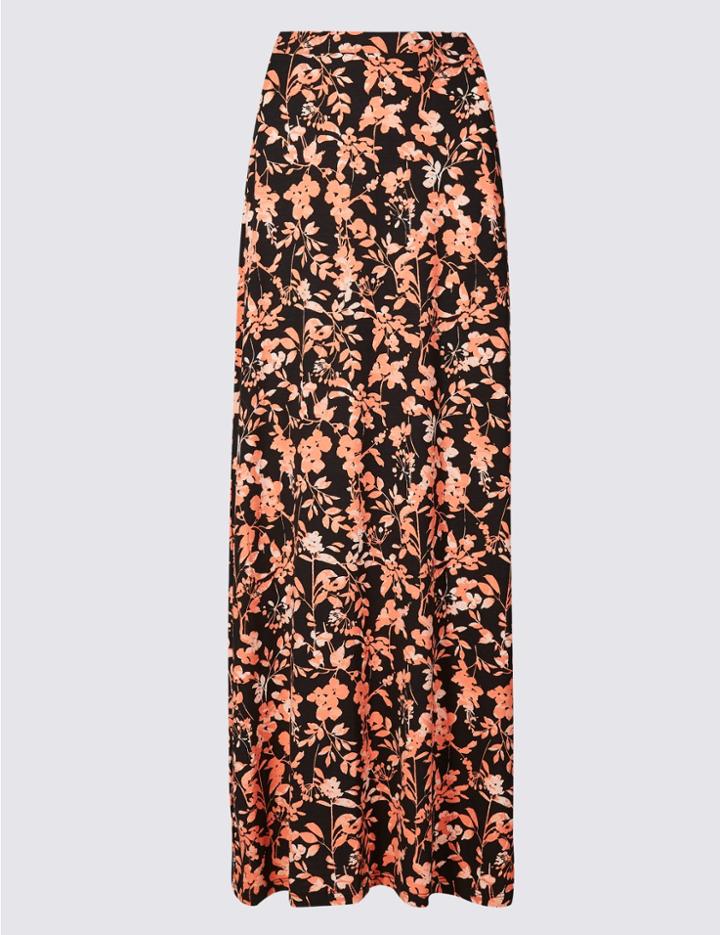 Marks & Spencer Jersey Pencil Maxi Skirt Multi