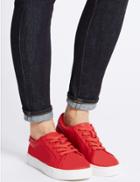 Marks & Spencer Lace-up Trainers Red