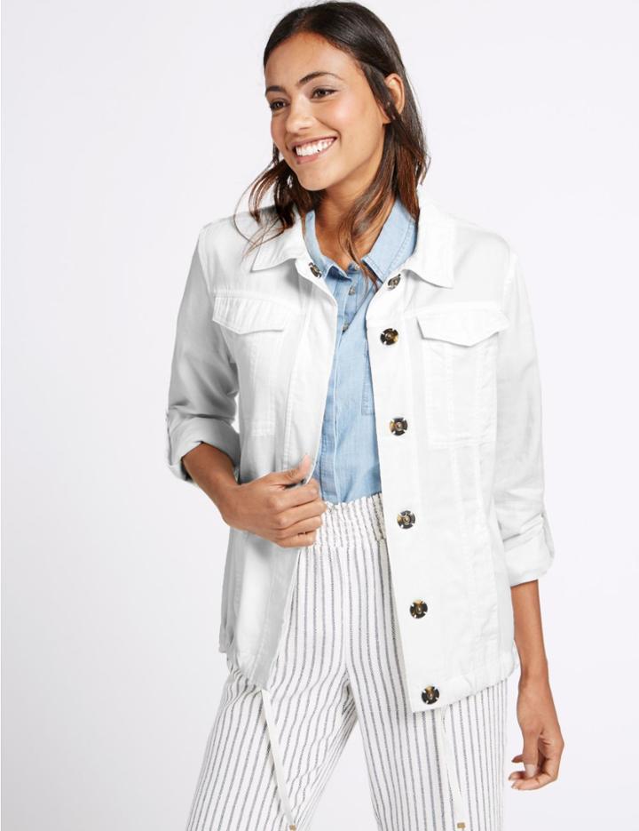 Marks & Spencer 2 Pocket Field Jacket White