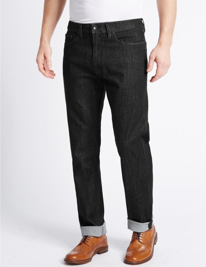 Marks & Spencer Tapered Fit Jeans Black