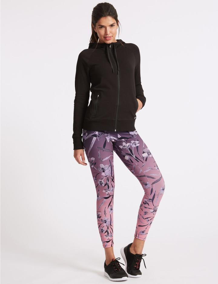 Marks & Spencer All Over Print Leggings Medium Grey Mix
