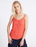 Marks & Spencer Square Neck Camisole Top Coral