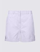 Marks & Spencer Pure Cotton Casual Shorts Lavender