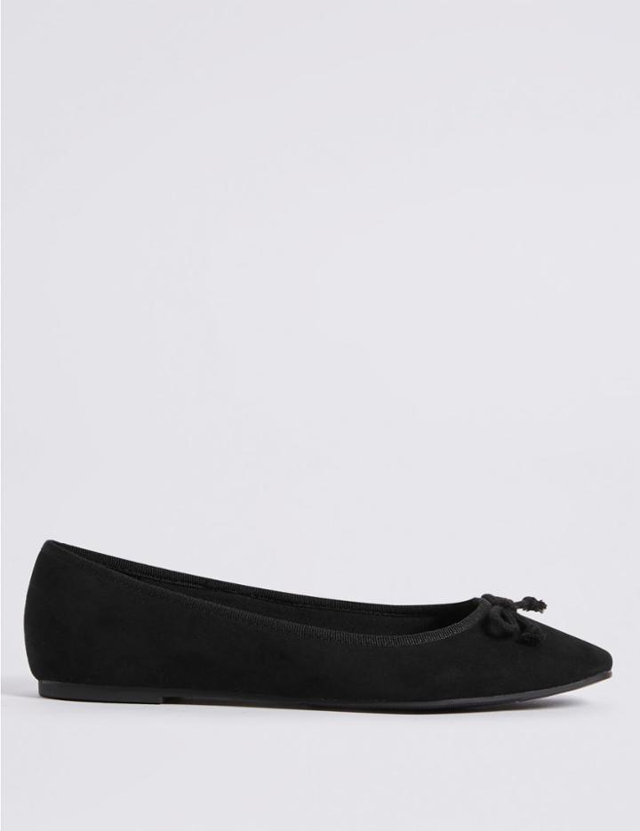 Marks & Spencer Bow Ballerina Pumps Black