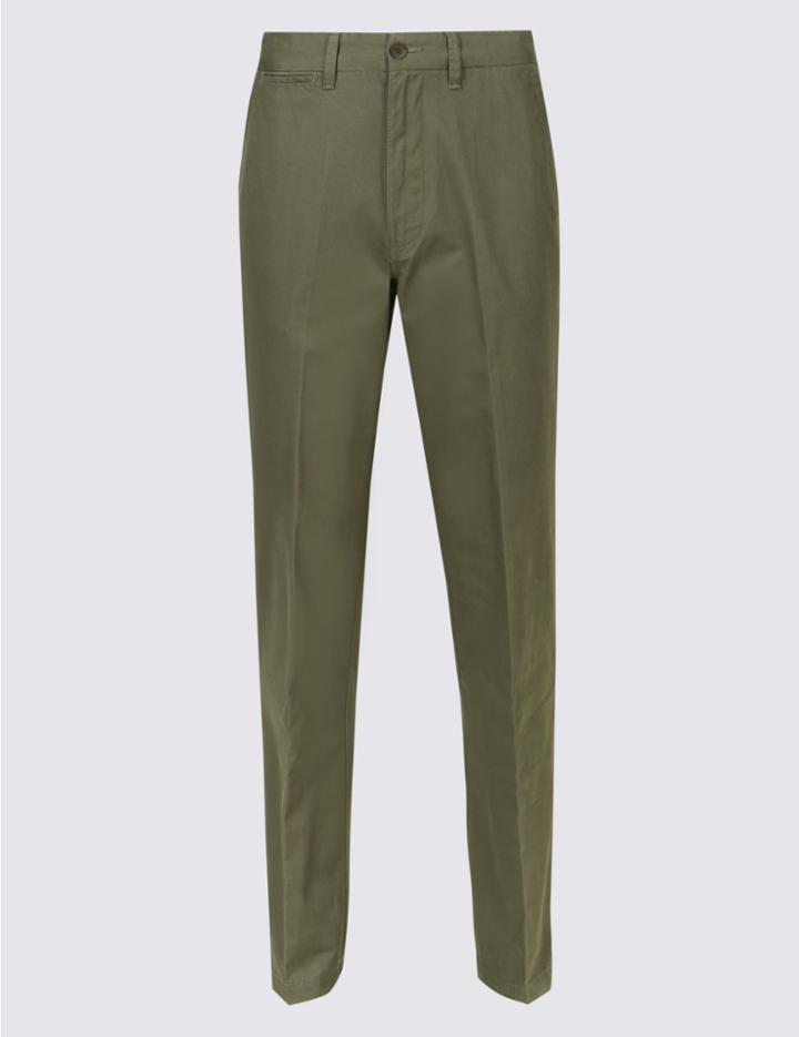 Marks & Spencer Regular Fit Chinos With Stormwear&trade; Sage Green