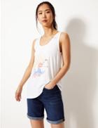 Marks & Spencer Aloha Relaxed Fit Vest Top White Mix