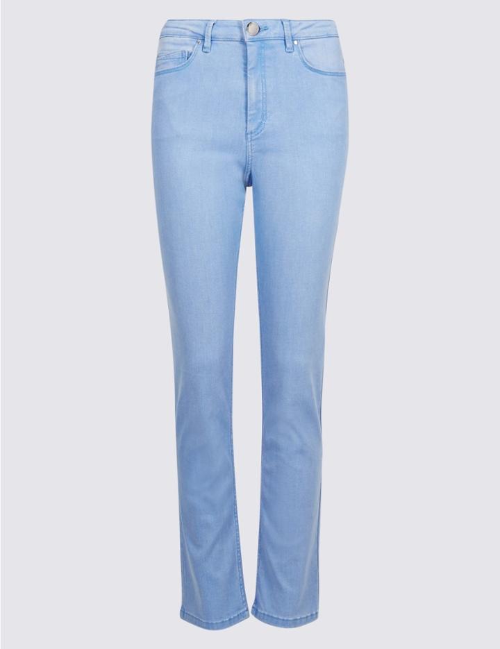 Marks & Spencer Sculpt & Lift Roma Rise Slim Leg Jeans Light Blue