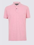 Marks & Spencer Pure Cotton Polo Shirt Dusty Pink