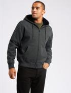 Marks & Spencer Tailored Fit Pure Cotton Textured Hooded Top Charcoal Mix
