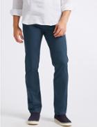 Marks & Spencer Straight Fit Pure Cotton Chinos Mid Blue