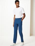 Marks & Spencer Blue Slim Fit Trousers Blue