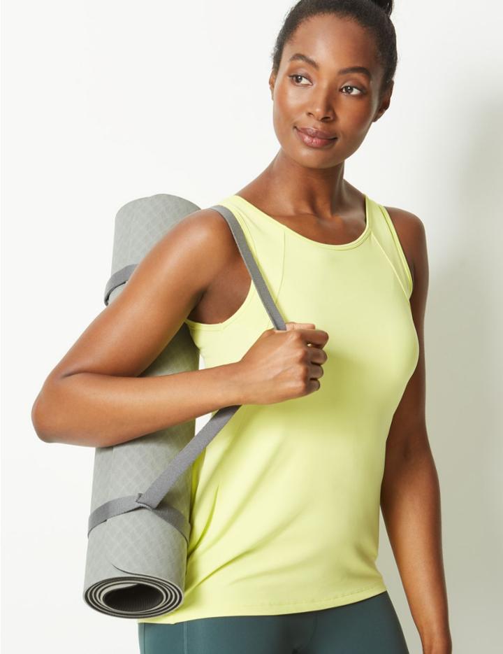 Marks & Spencer Active Scoop Neck Vest Top Limeade