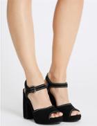 Marks & Spencer Angular Heel Buckle Sandals With Insolia&reg; Black