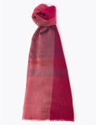 Marks & Spencer Checked Scarf Peach Mix
