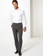 Marks & Spencer Grey Checked Tailored Fit Trousers Grey
